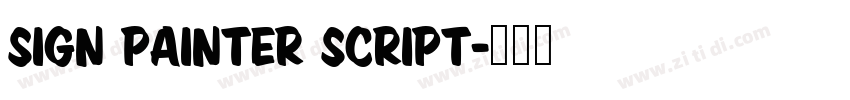 Sign Painter Script字体转换